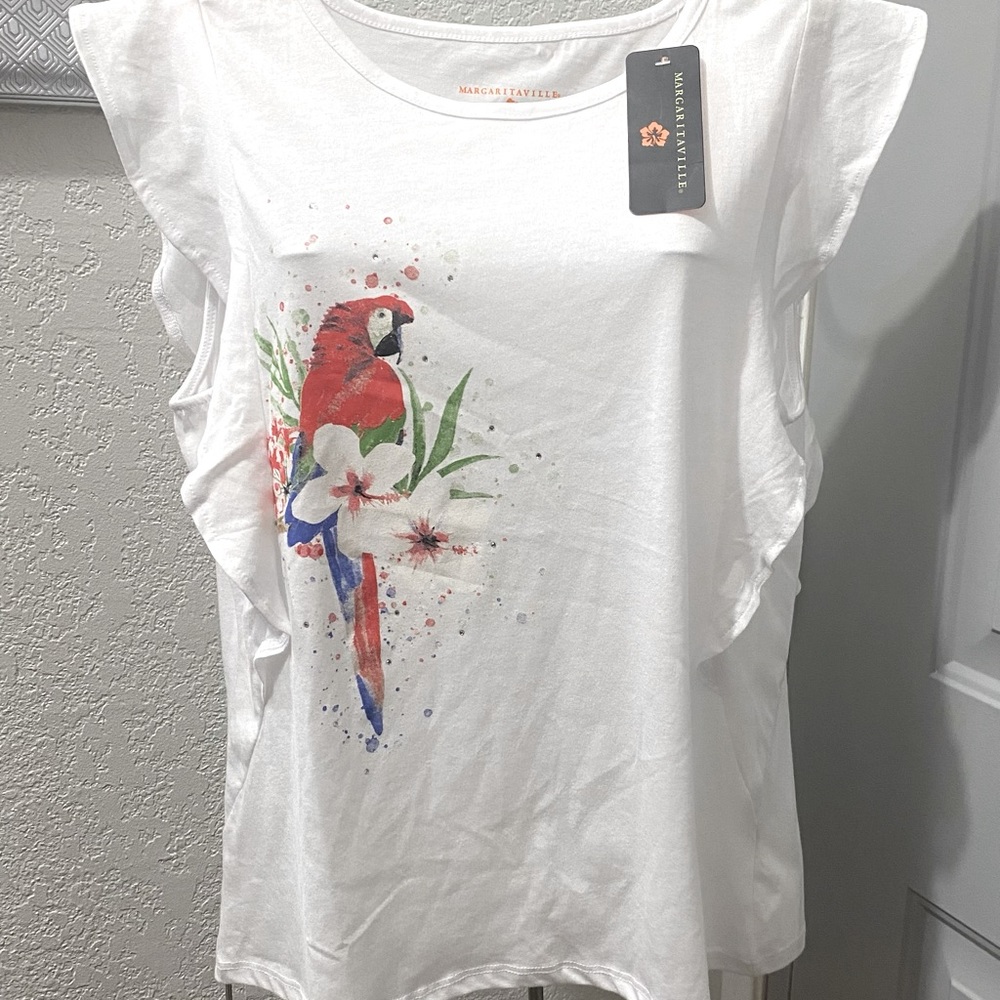 Margaritaville white blouse